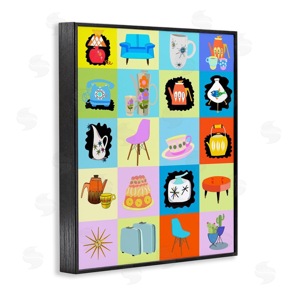 Lynnda Rakos Retro Vintage Vignettes Black Framed Giclee Print Wall Art