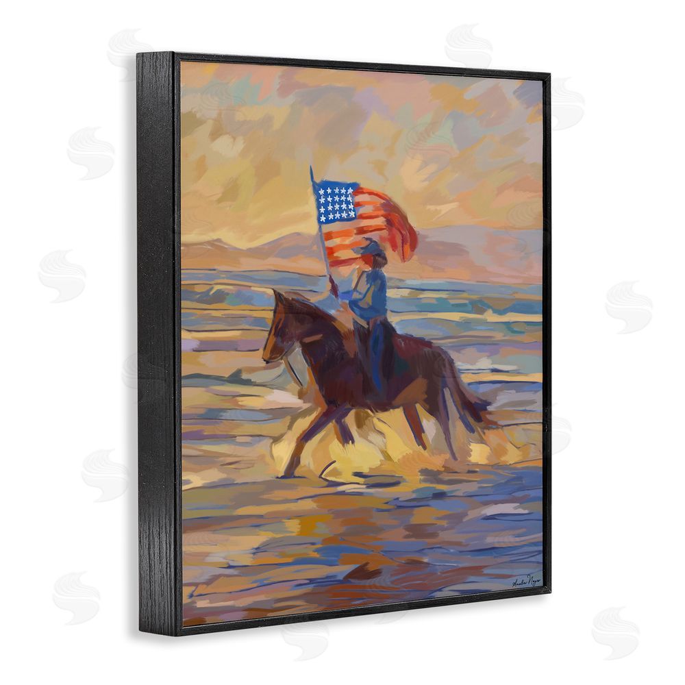 Amelia Noyes American Cowgirl Abstraction Black Framed Giclee Wall Art Print