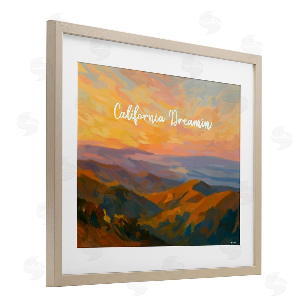 Amelia Noyes California Dreamin' Mountains Birch Framed Print Under Glass Wall Art