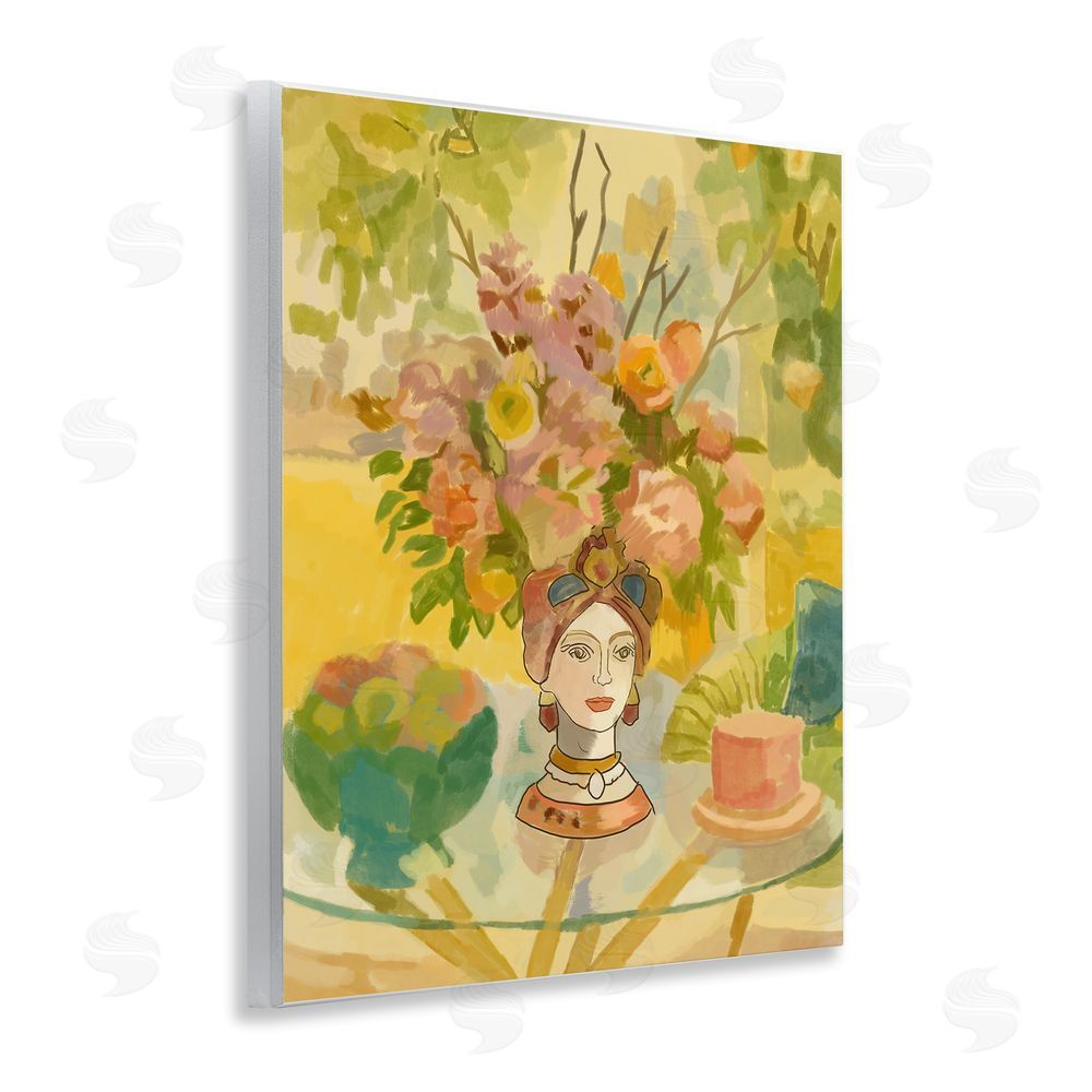 Amelia Noyes Flower Head Vase Wooden Wall Plaque Art Print