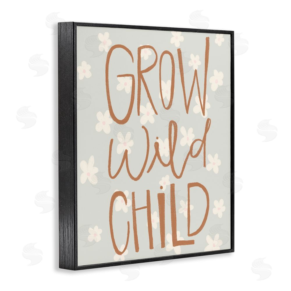 Katie Griggs Grow Wild Child Flowers Black Framed Giclee Print Wall Art