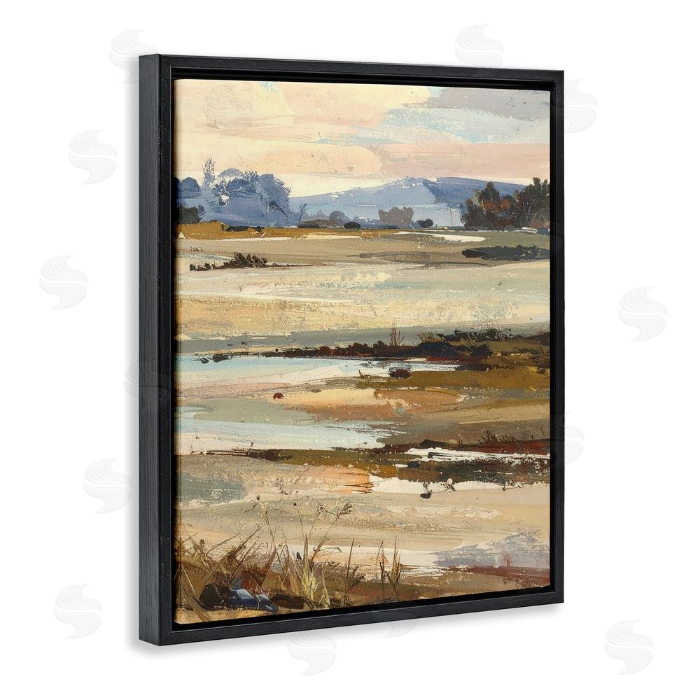 Alonza Saunders Distant Horizon Portrayal Black Floating Frame Canvas Wall Art Print