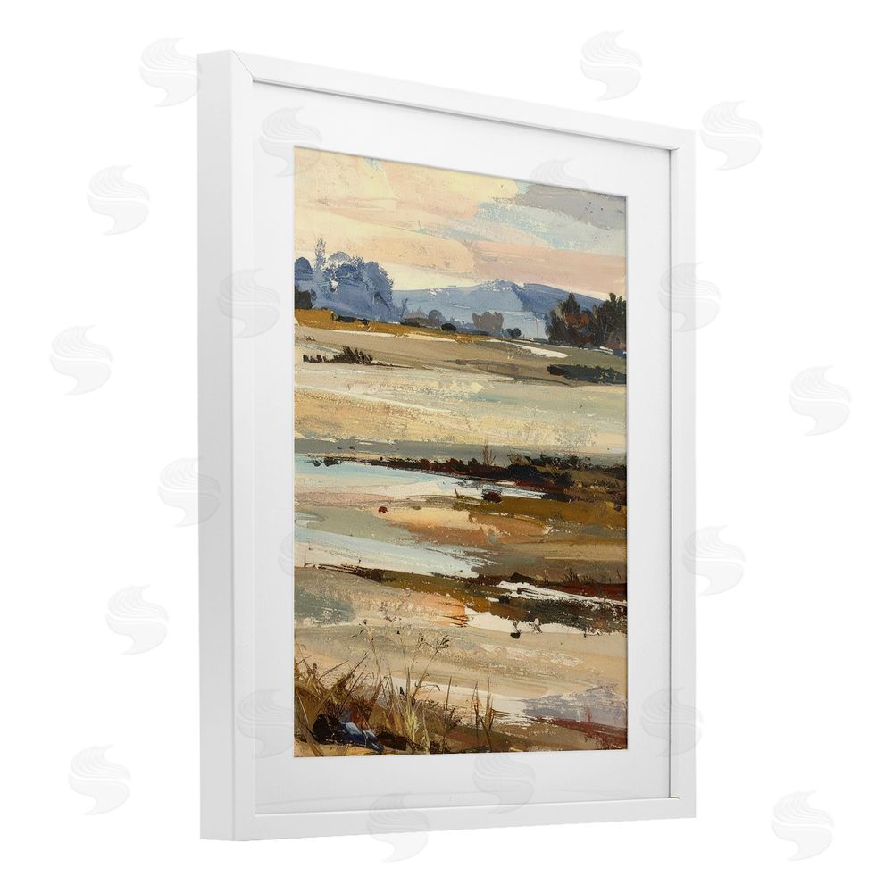 Alonza Saunders Distant Horizon Portrayal White Framed Print Under Glass Wall Art