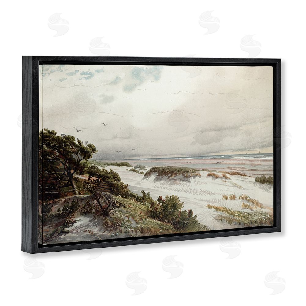 Lula Bijoux & co. Bountiful Success Beach Black Floating Frame Canvas Wall Art Print