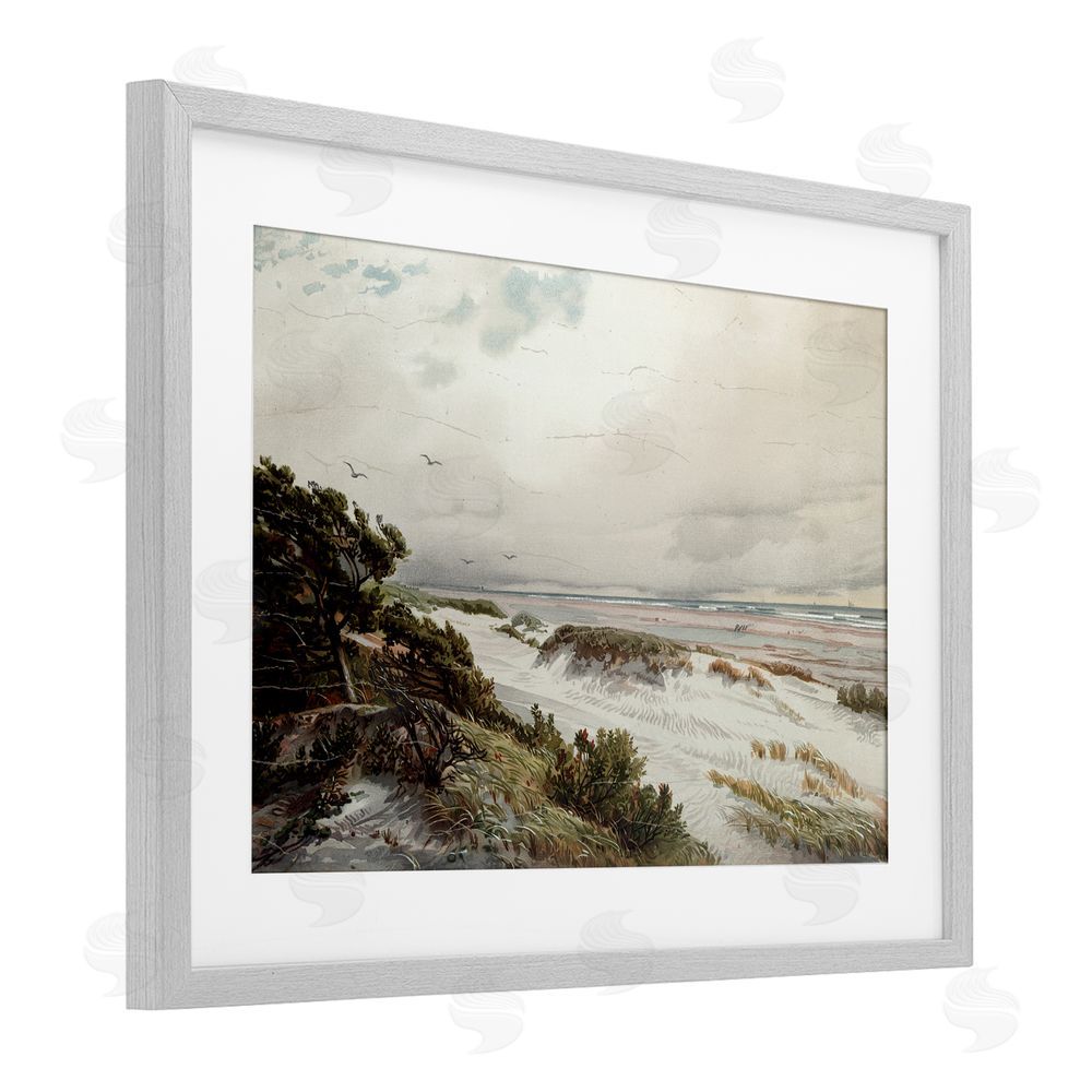 Lula Bijoux & co. Bountiful Success Beach Gray Framed Print Under Glass Wall Art