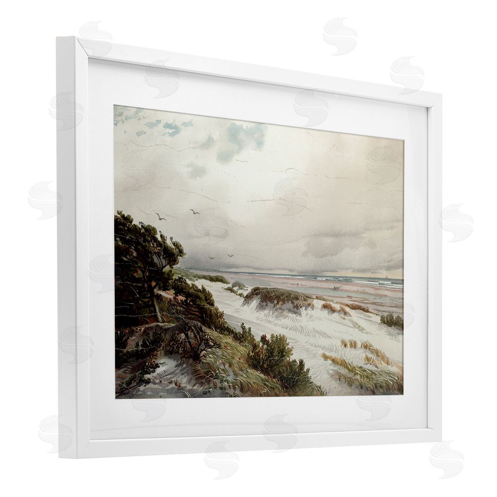 Lula Bijoux & co. Bountiful Success Beach White Framed Print Under Glass Wall Art