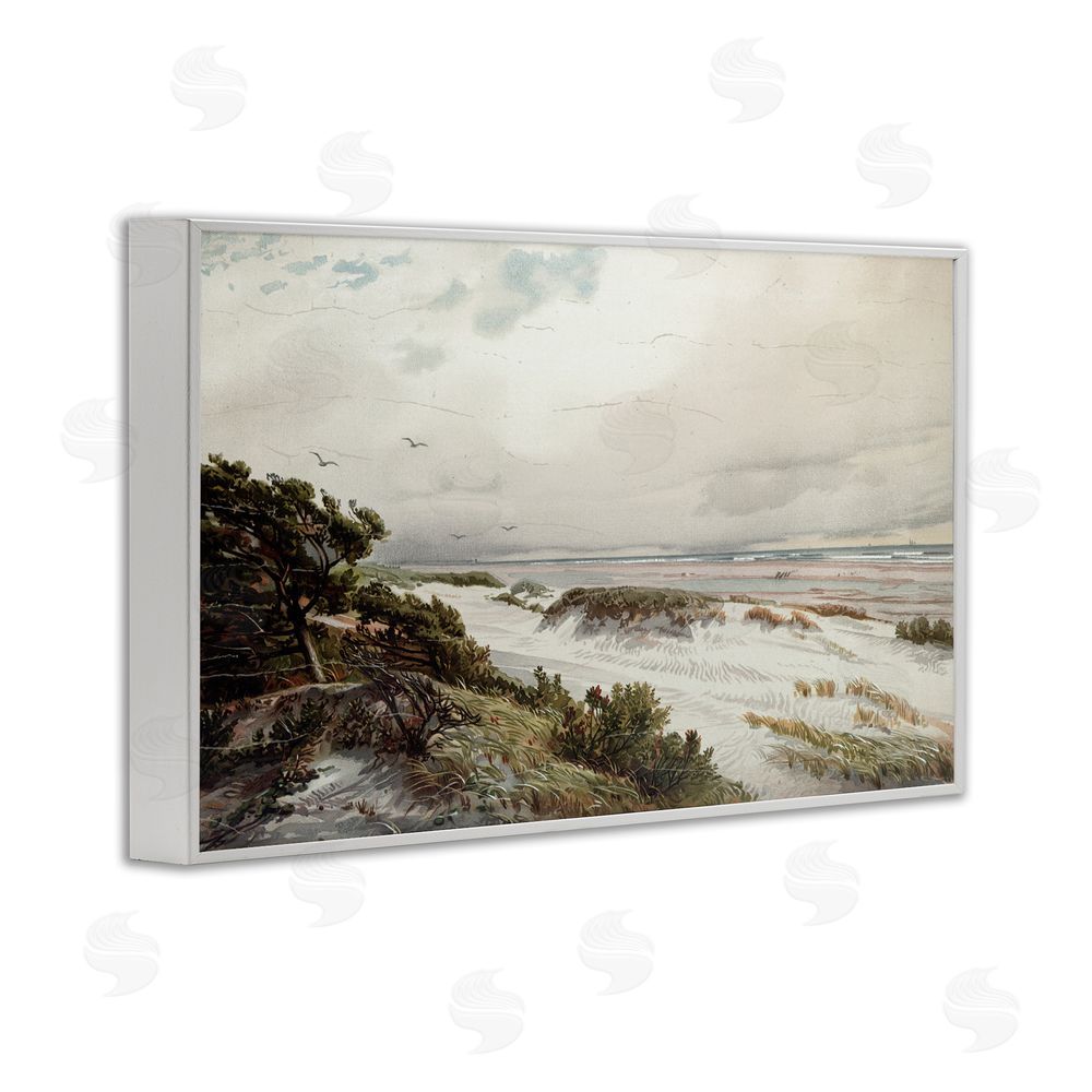 Lula Bijoux & co. Bountiful Success Beach White Framed Giclee Wall Art Print