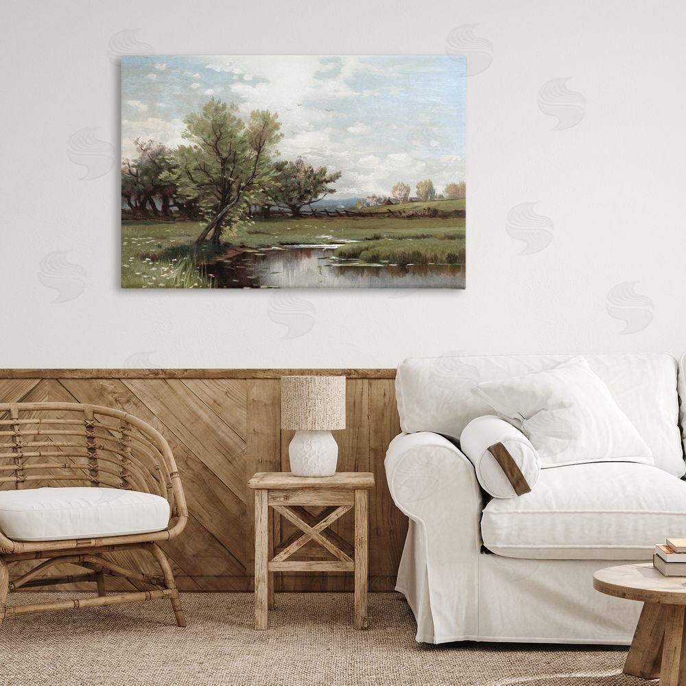 Lula Bijoux & co. Ecstatic Spring Landscape Stretched Canvas Wall Art in Room