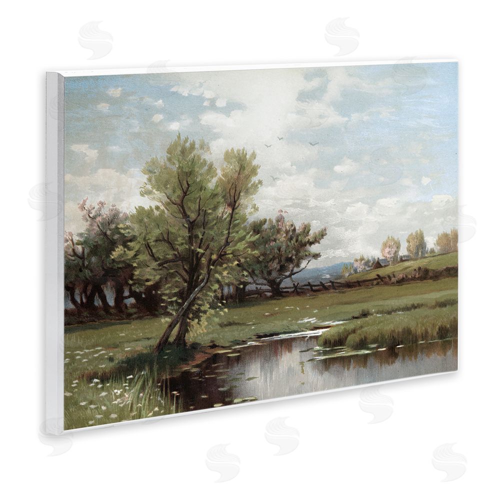 Lula Bijoux & co. Ecstatic Spring Landscape Wooden Wall Plaque Art Print