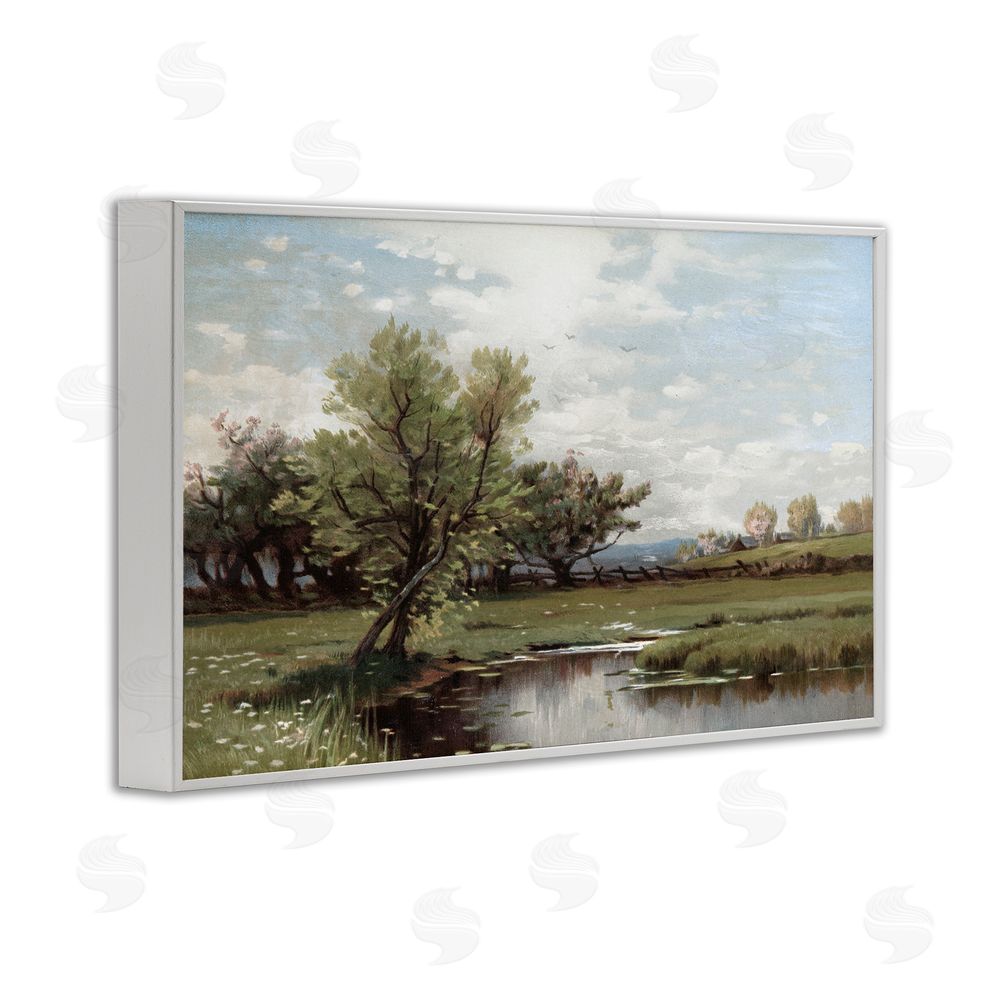Lula Bijoux & co. Ecstatic Spring Landscape White Framed Giclee Wall Art Print