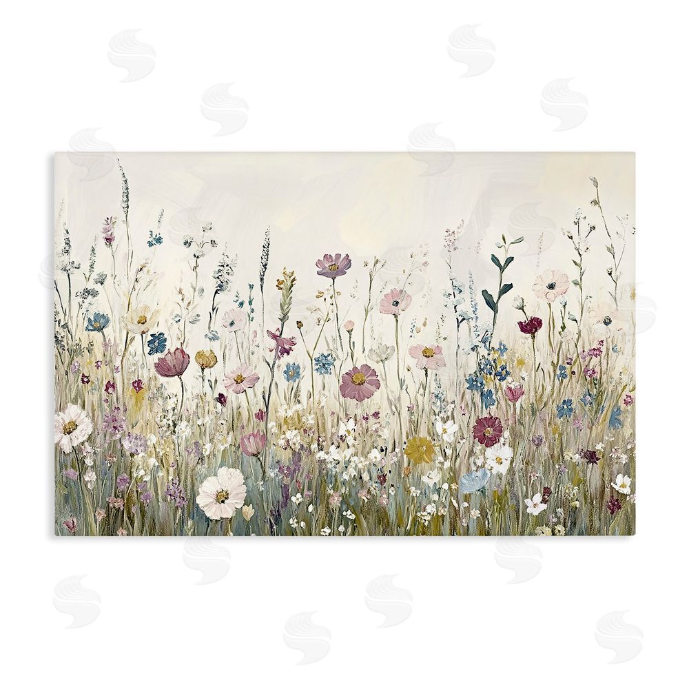 Kim Allen Spring Blooms Pastoral Meadow Stretched Canvas Wall Art Print