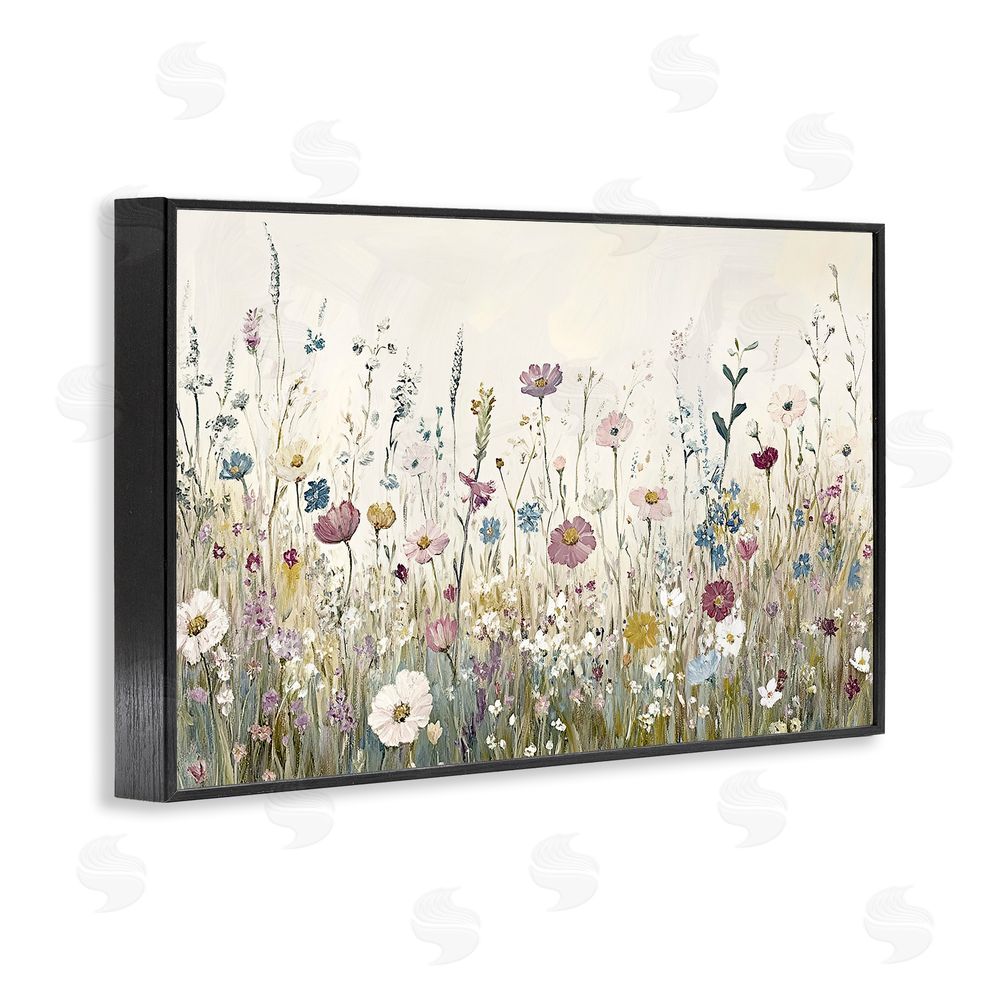 Kim Allen Spring Blooms Pastoral Meadow Black Framed Giclee Wall Art Print