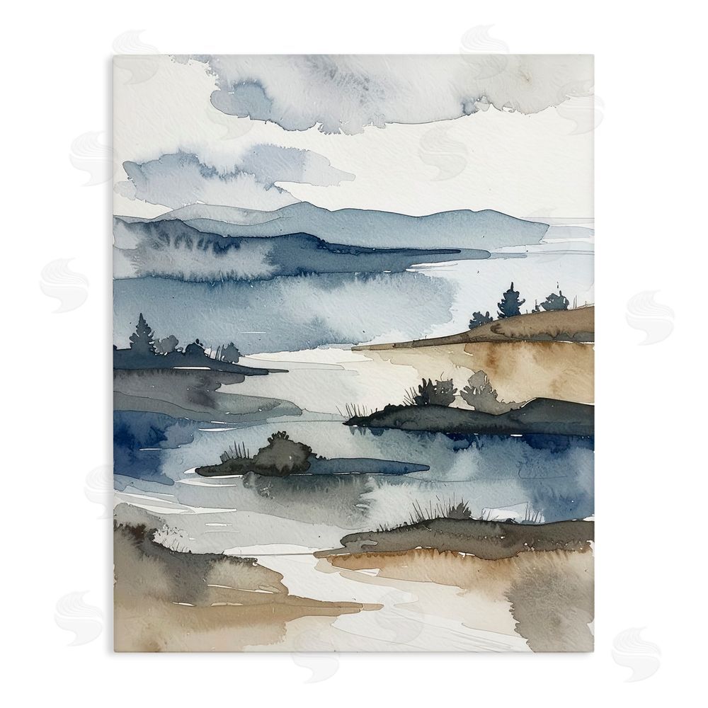 Alonza Saunders The Flow Of Water Stretched Canvas Wall Art Print