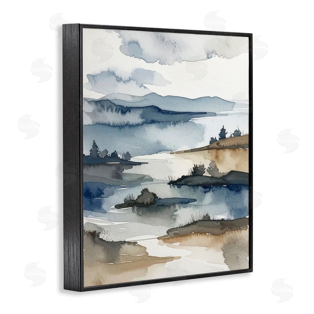 Alonza Saunders The Flow Of Water Black Framed Giclee Wall Art Print
