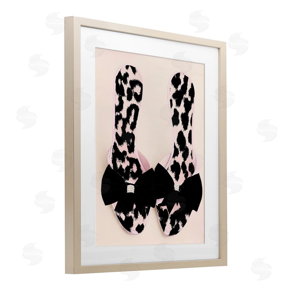 Annabelle Hall Cat Walk Spotted Shoes Brown Framed Print Under Glass Wall Art