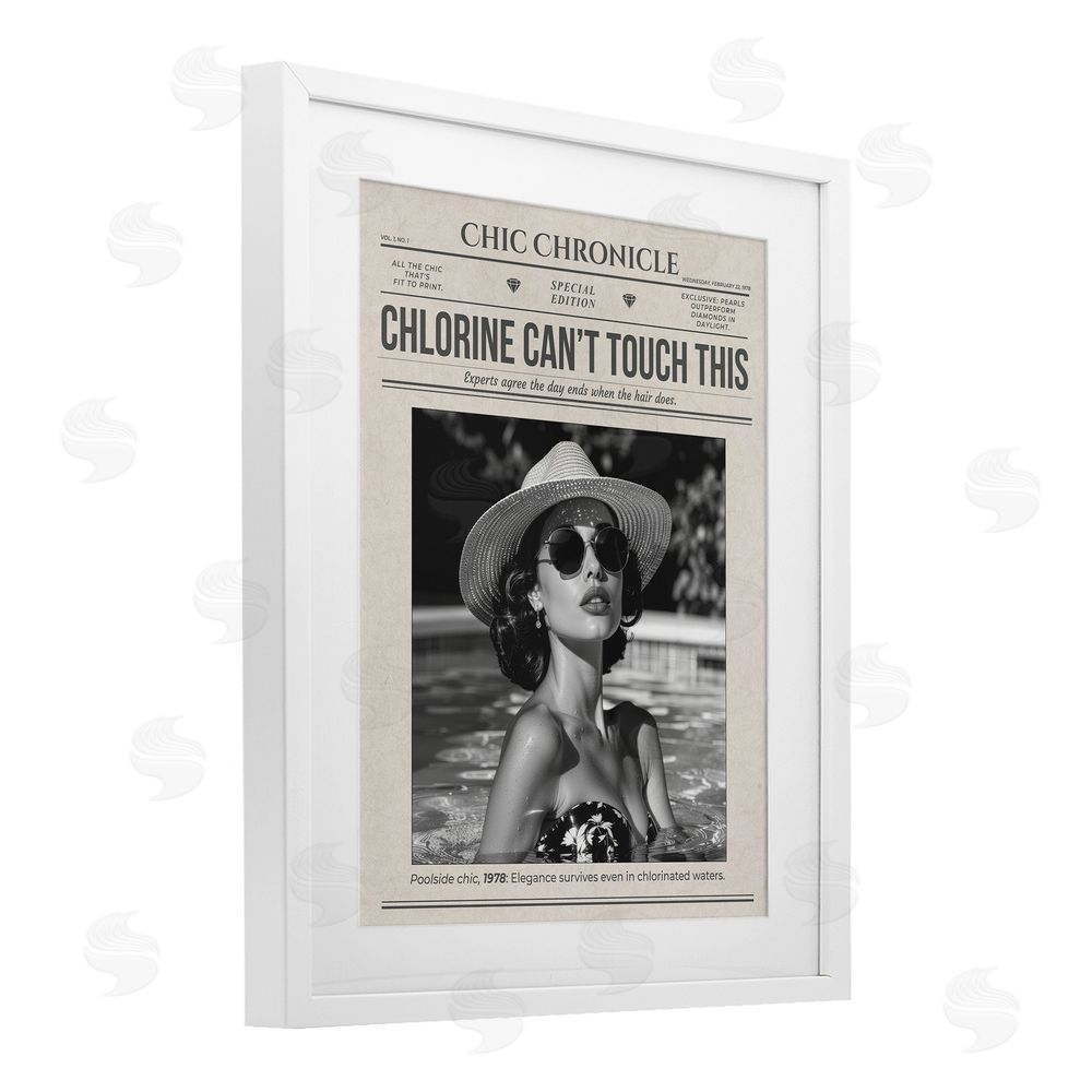 A Barefoot Stylist Chic Chronical Vintage Magazine White Framed Print Under Glass Wall Art