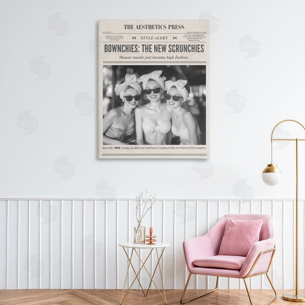 A Barefoot Stylist The Aesthetics Press Magazine Stretched Canvas Wall Art Print in Room