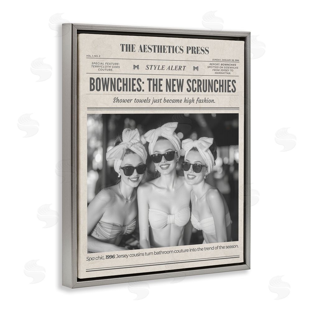 A Barefoot Stylist The Aesthetics Press Magazine Gray Floating Frame Canvas Wall Art Print