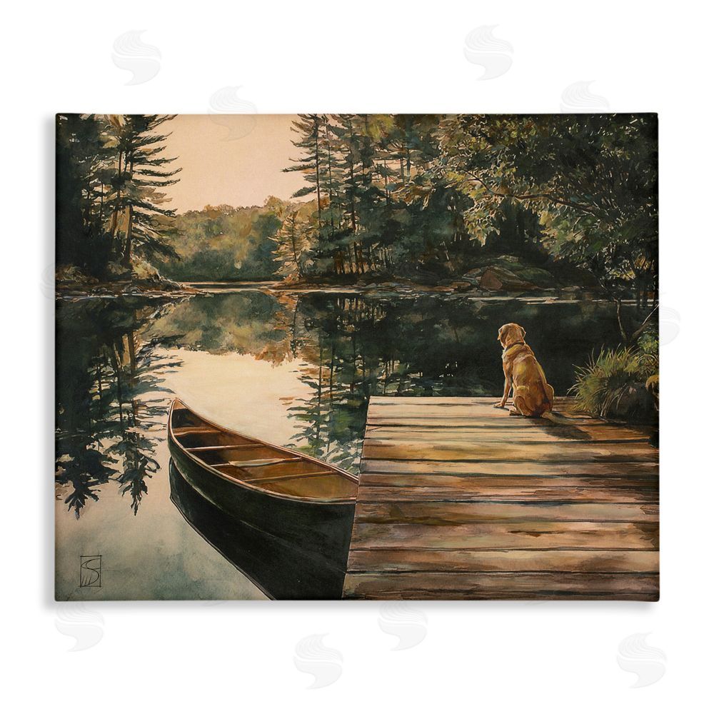 Sara Culpepper Lake Life at Sunset Stretched Canvas Wall Art Print