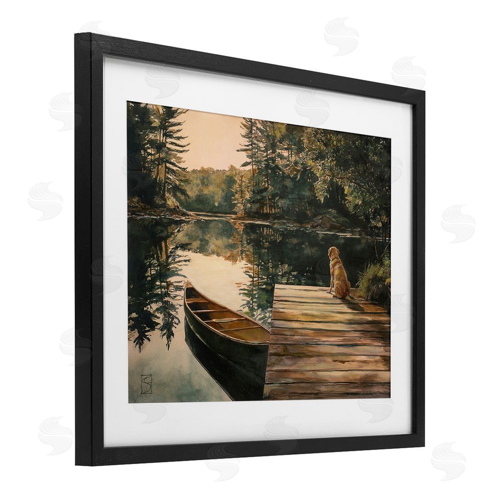 Sara Culpepper Lake Life at Sunset Black Framed Print Under Glass Wall Art
