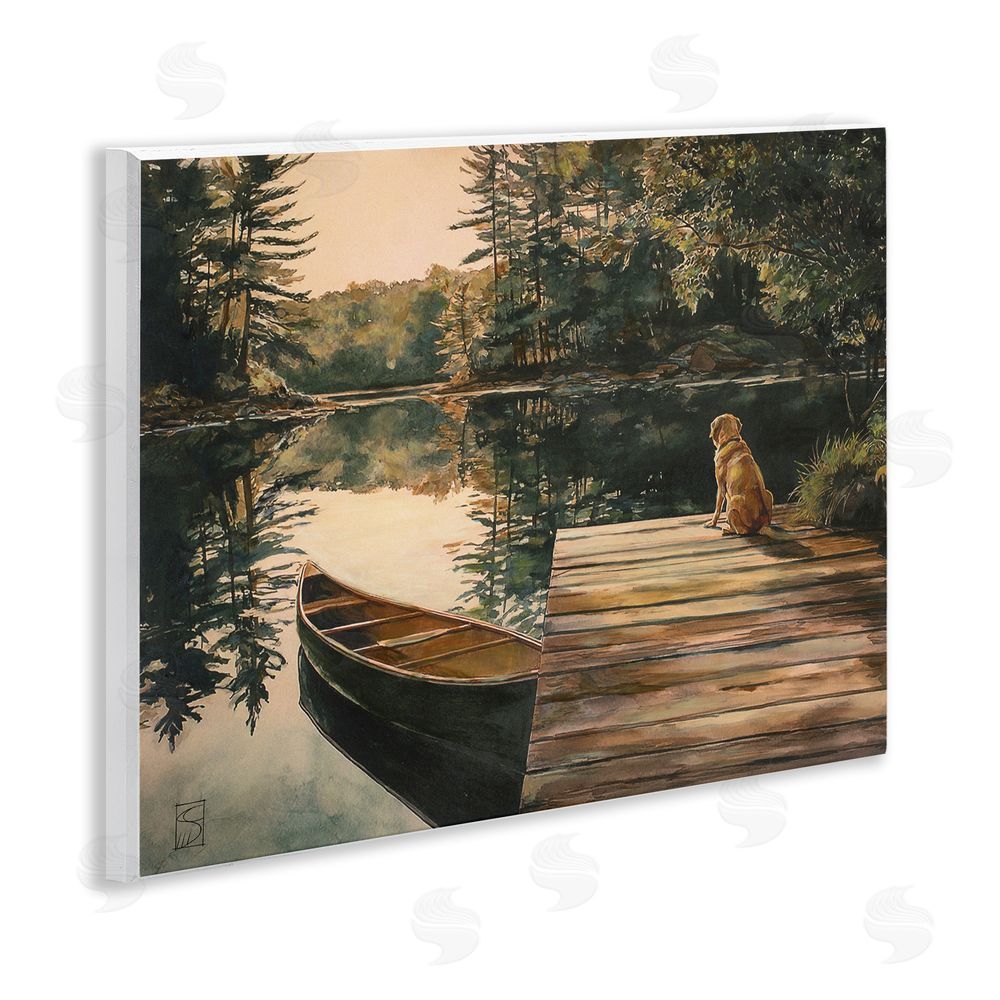 Sara Culpepper Lake Life at Sunset Wooden Wall Plaque Art Print