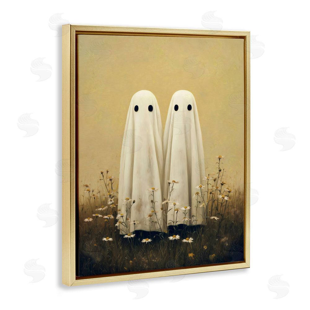 Arlington Prints Daisy Ghost Couple Gold Floating Frame Canvas Wall Art Print