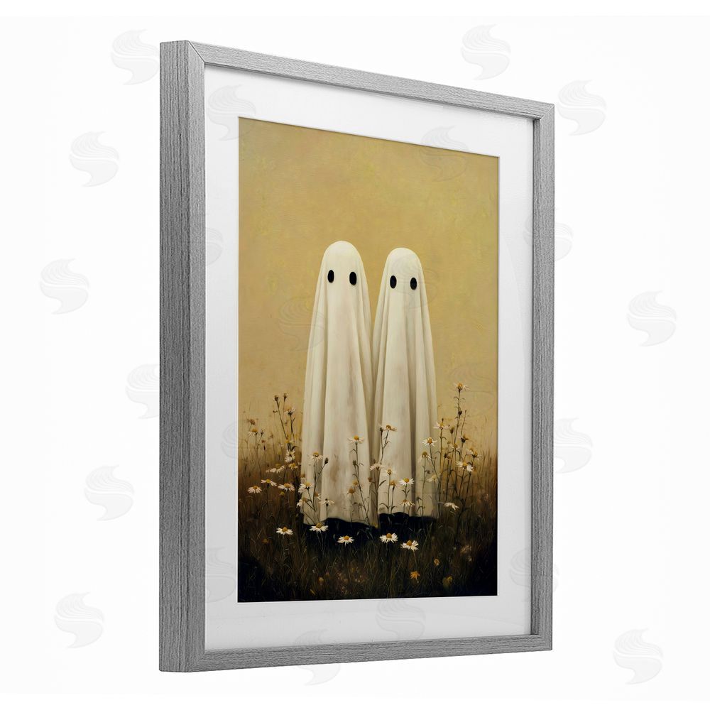 Arlington Prints Daisy Ghost Couple Gray Framed Print Under Glass Wall Art