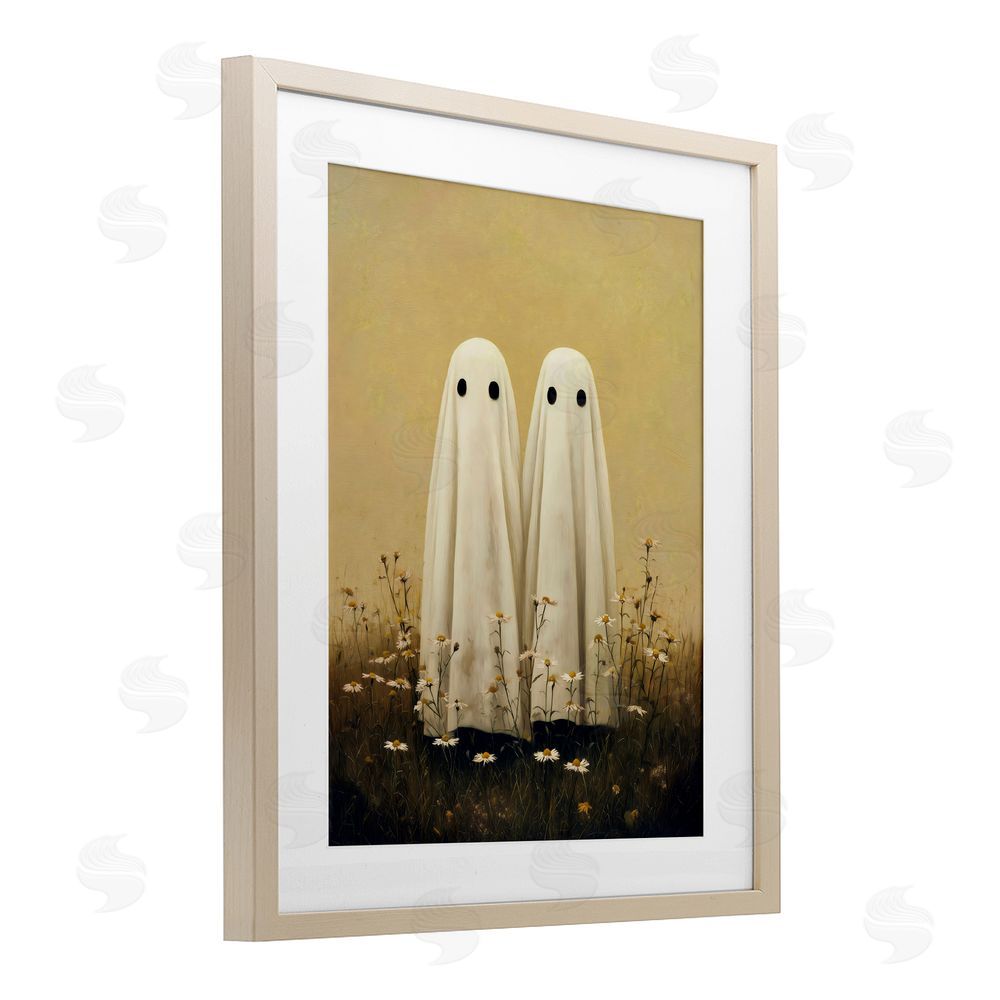 Arlington Prints Daisy Ghost Couple Brown Framed Print Under Glass Wall Art