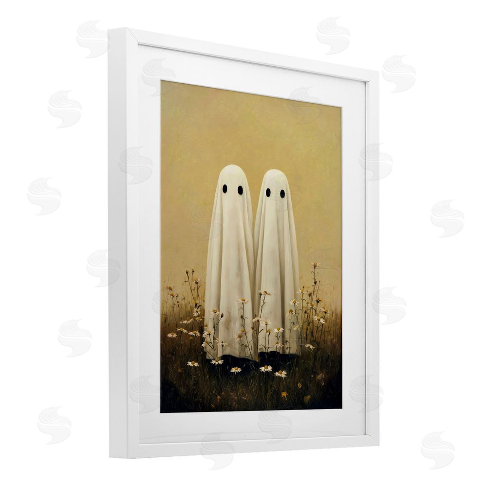 Arlington Prints Daisy Ghost Couple White Framed Print Under Glass Wall Art