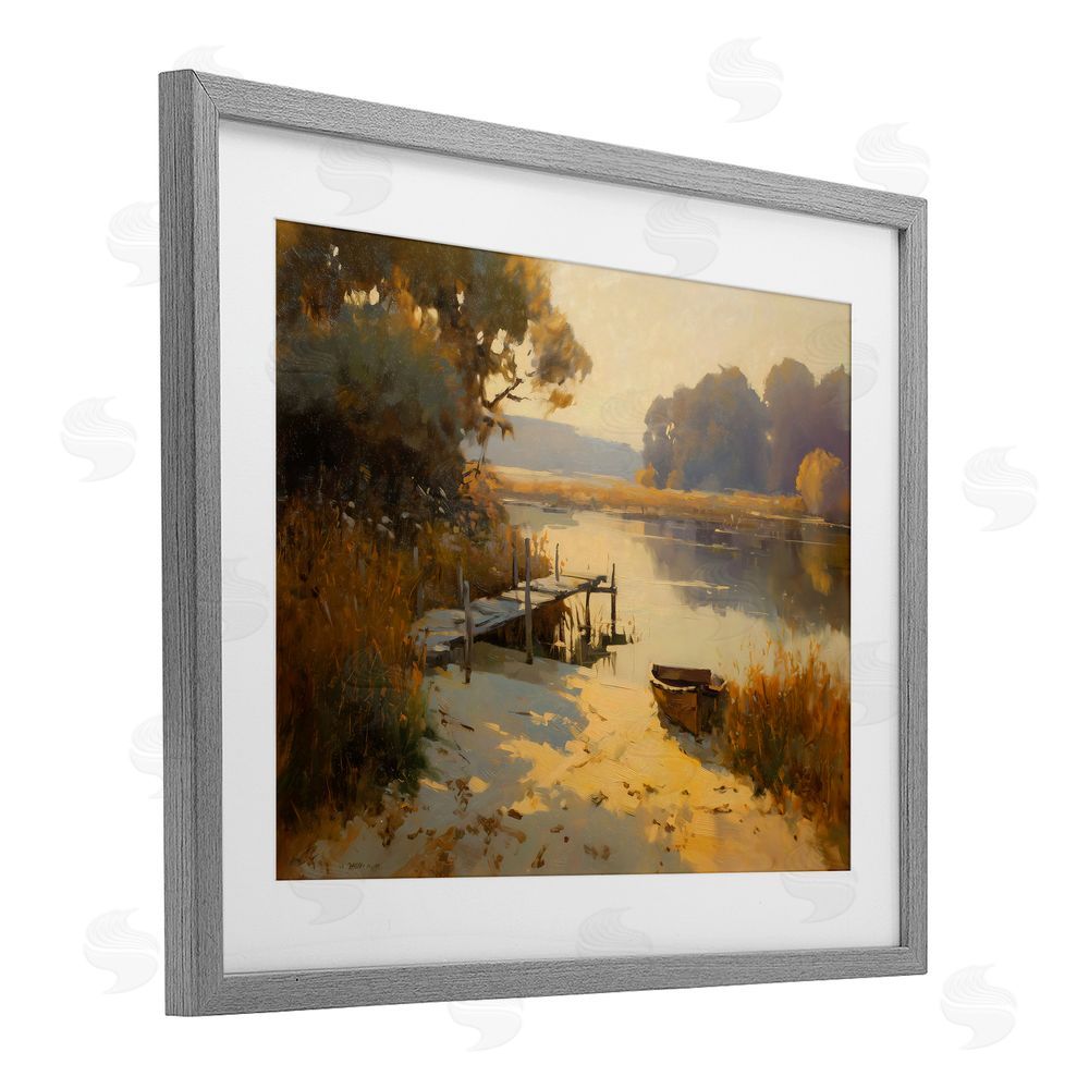 Arlington Prints Golden Hour in Autumn Gray Framed Print Under Glass Wall Art
