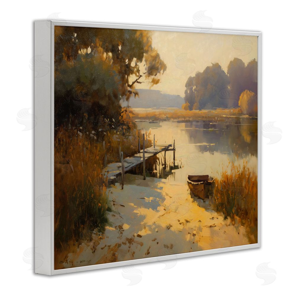 Arlington Prints Golden Hour in Autumn White Framed Giclee Print Wall Art