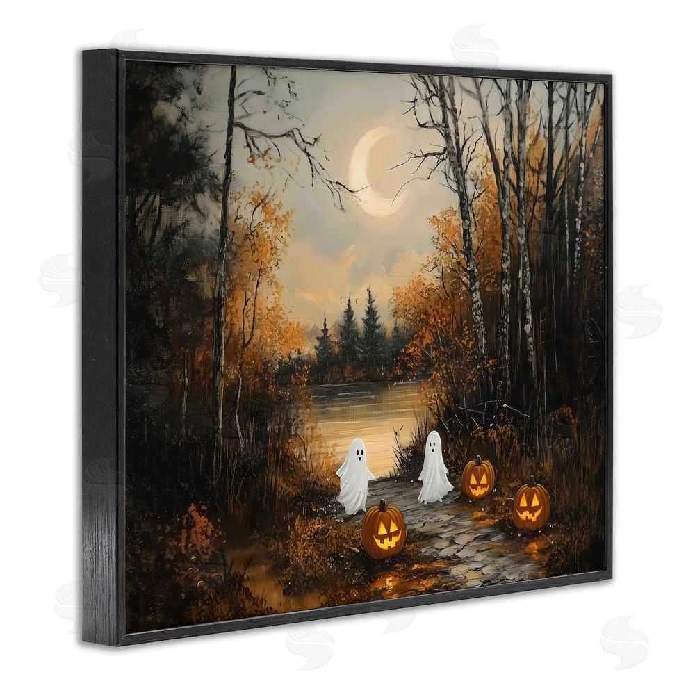 Arlington Prints Autumn Ghosts at Lake Black Framed Giclee Print Wall Art