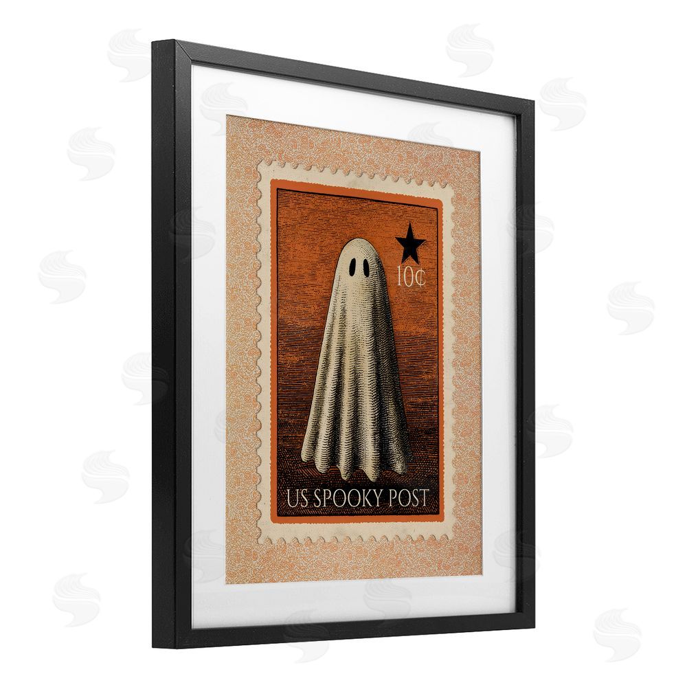 Arlington Prints Vintage Ghost Stamp Black Framed Print Under Glass Wall Art