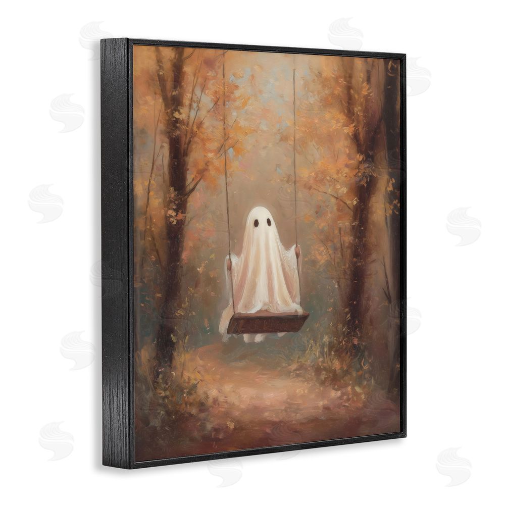 Arlington Prints Eerie Swinging Ghost Black Framed Giclee Print Wall Art