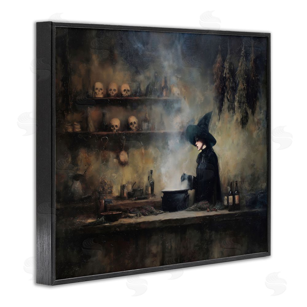 Arlington Prints Witch's Cauldron Brew Black Framed Giclee Print Wall Art