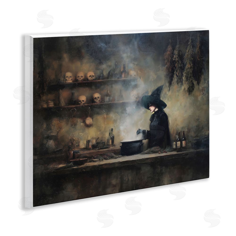 Arlington Prints Witch's Cauldron Brew Wooden Wall Plaque Art Print