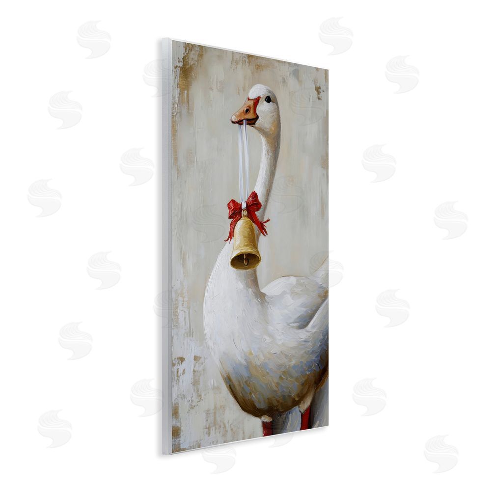 Petal Prints Design Festive Jingle Goose Wooden Wall Plaque Art Print