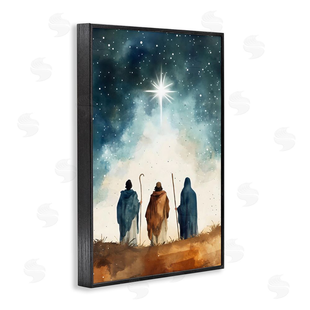 Petal Prints Design Guided Wisdom Shepherds Black Framed Giclee Print Wall Art