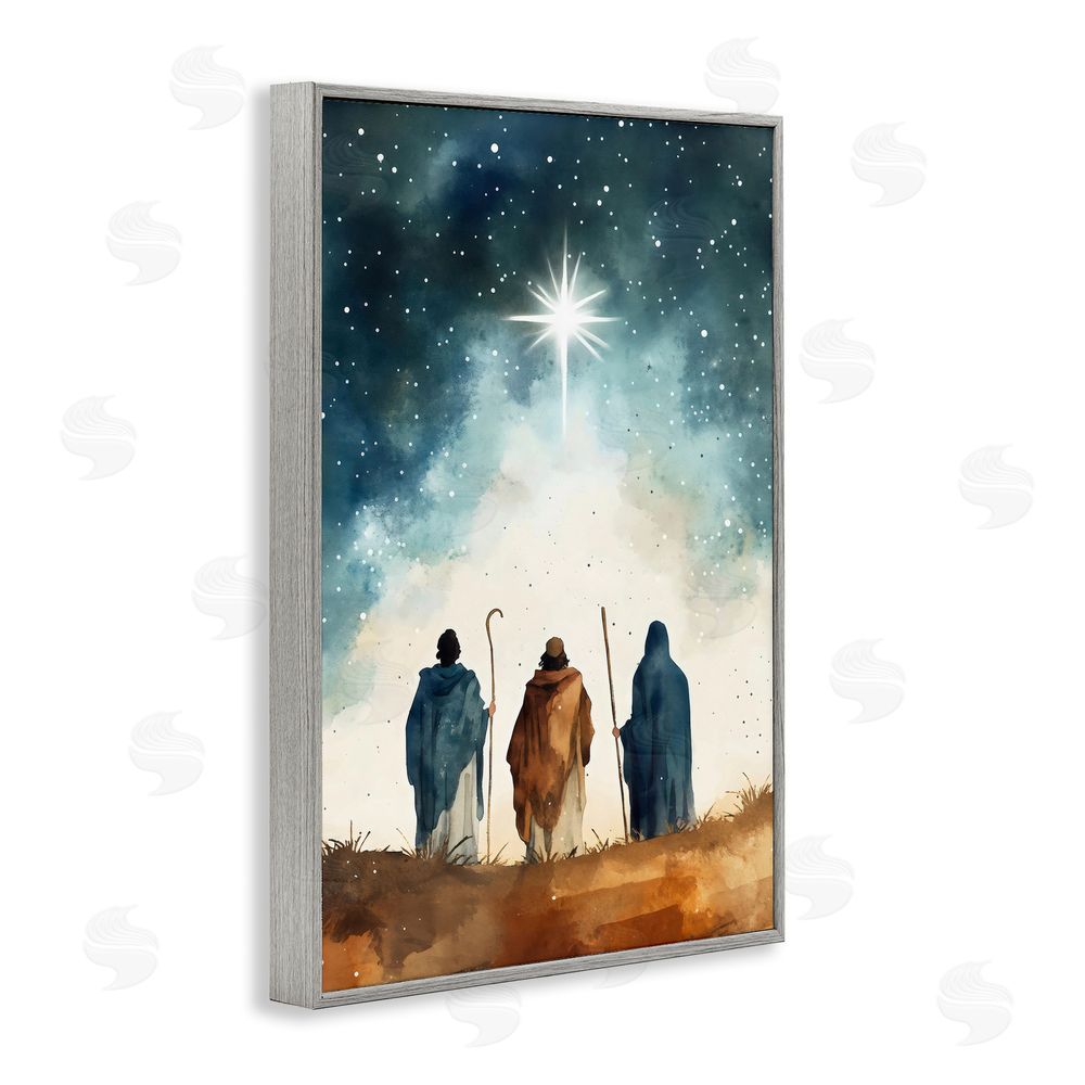 Petal Prints Design Guided Wisdom Shepherds Gray Framed Giclee Print Wall Art