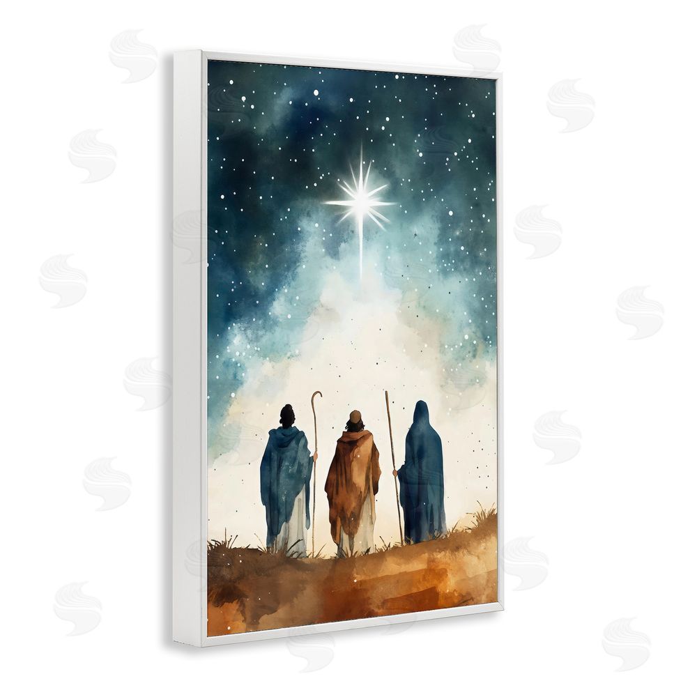 Petal Prints Design Guided Wisdom Shepherds White Framed Giclee Print Wall Art