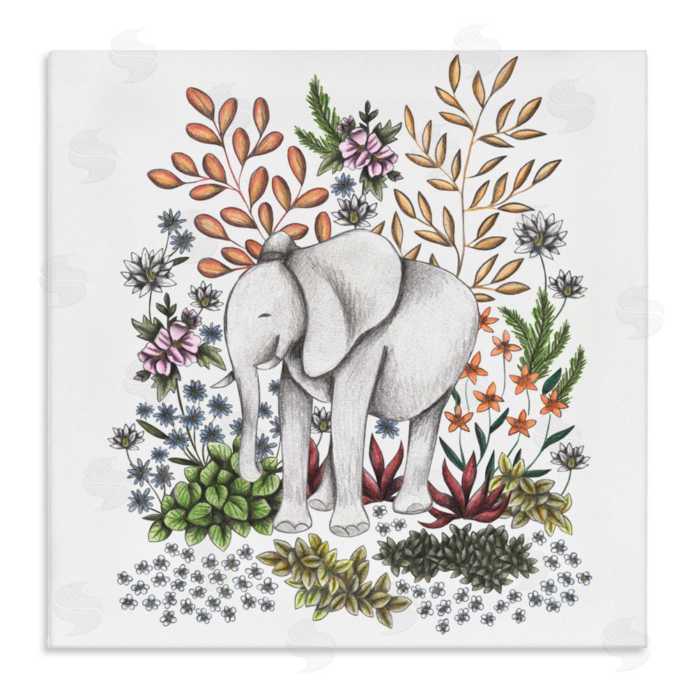 stupell industries Cecilia Battaini | Jungle Wildlife Elephant Wall Art
