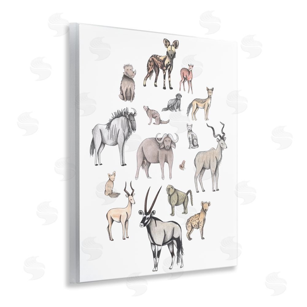 Cecilia Battaini Simple Africa Animals Wooden Wall Plaque Art Print