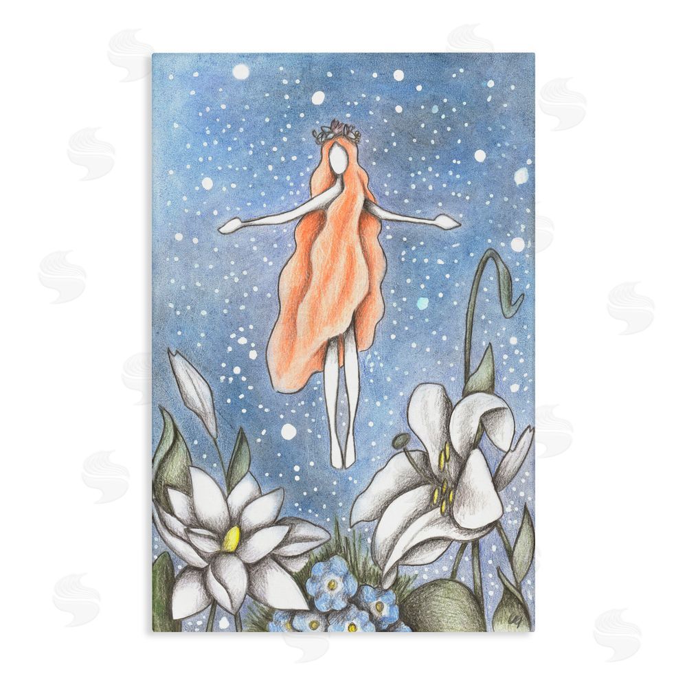 Cecilia Battaini Mystical Garden Fairy Sparkle Stretched Canvas Wall Art Print