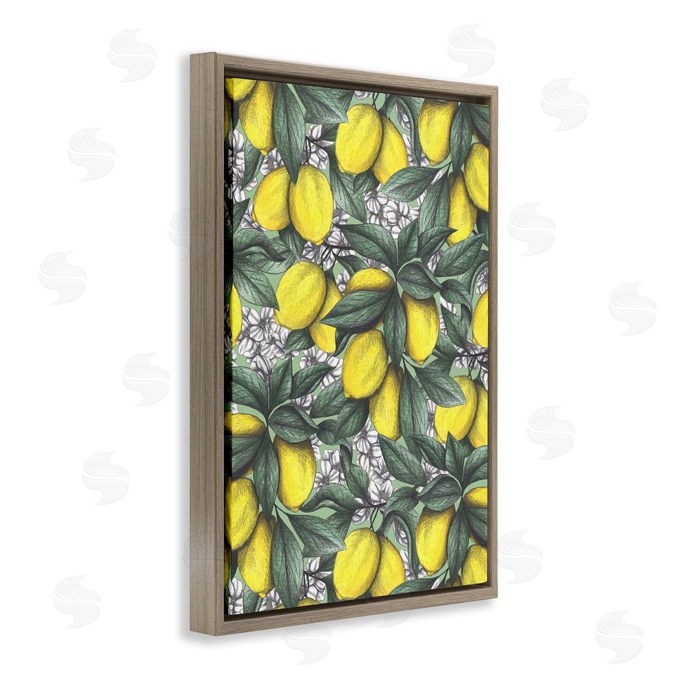 Cecilia Battaini Under The Lemon Tree Brown Floating Frame Canvas Wall Art Print