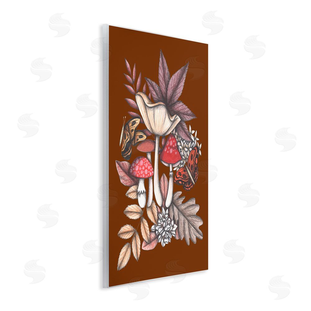 Cecilia Battaini Autumn Mushrooms Magic Wooden Wall Plaque Art Print