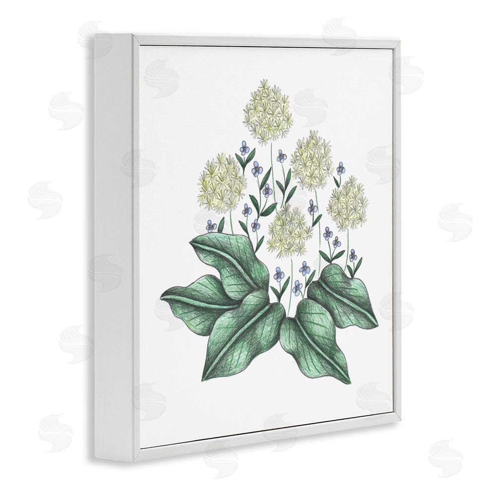 Cecilia Battaini Hello Wildflower Vintage Sketch White Framed Giclee Print Wall Art