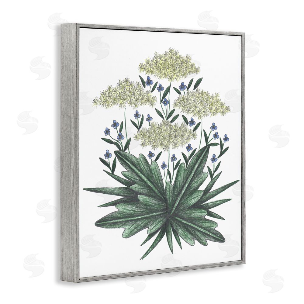 Cecilia Battaini New Roots Vintage Sketch Gray Framed Giclee Print Wall Art