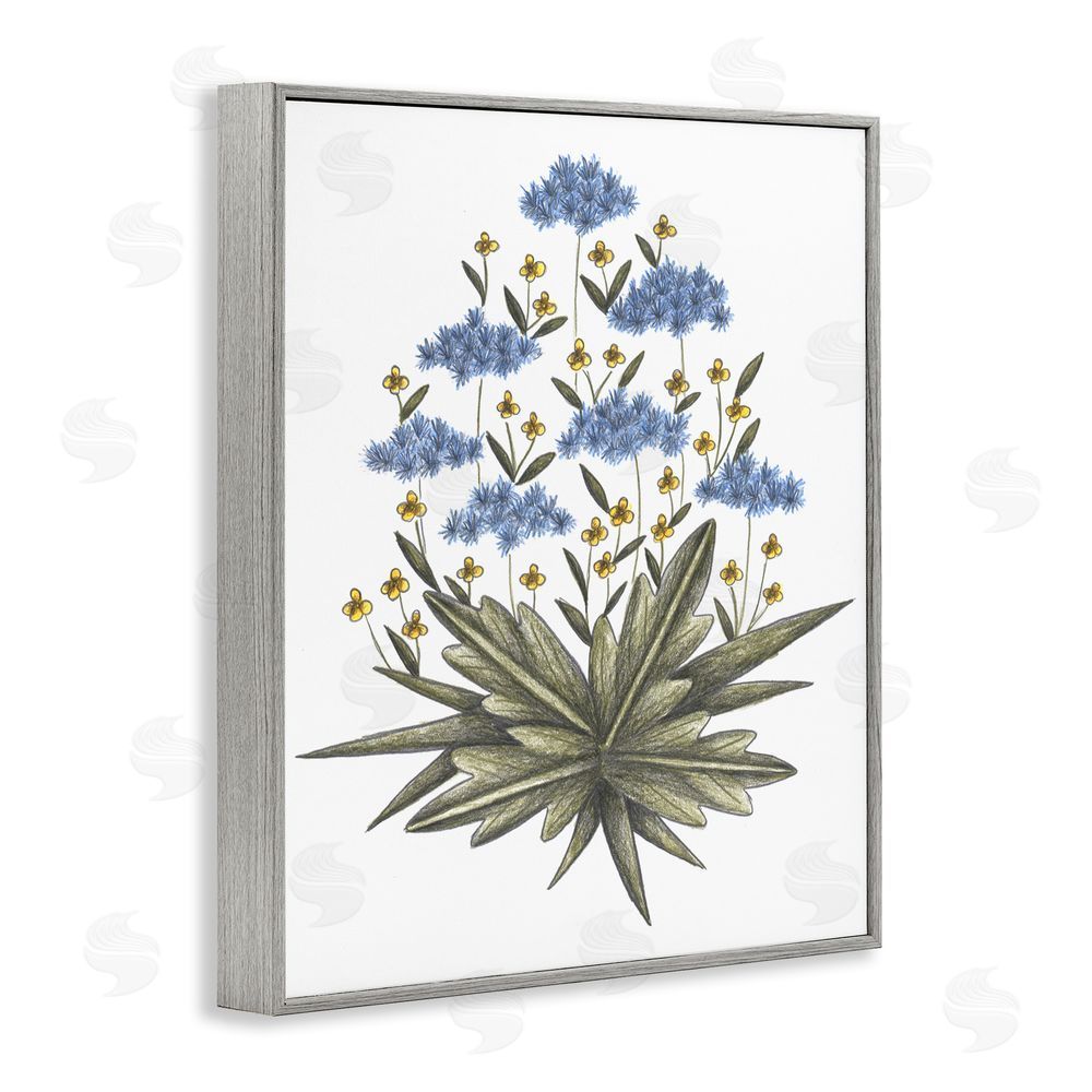 Cecilia Battaini Where Wild Flowers Bloom Gray Framed Giclee Print Wall Art