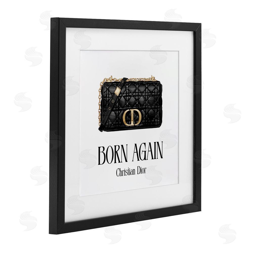 Ziwei Li Born Again Black Quilted Purse Black Framed Print Under Glass Wall Art