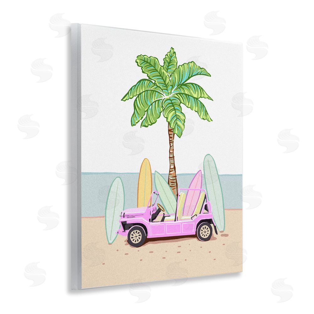Ziwei Li Surfboard Filled Car Wooden Wall Plaque Art Print